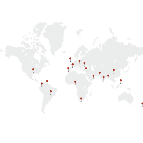 World map showing countries represented in STEM Demystified